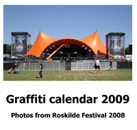 graffiti calender roskild festival 2008